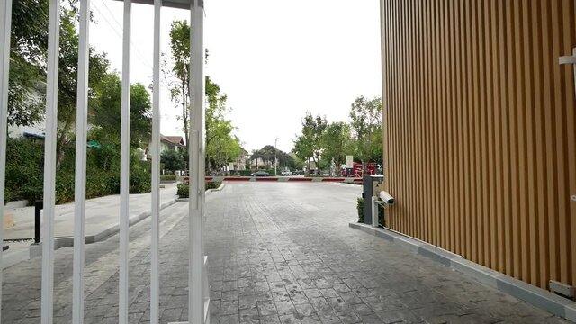 Minimal White Fence Opening Footage