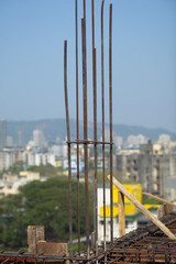 Background of Iron and bundled bars ready for construction