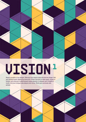 Fototapeta premium Isometric abstract cover, poster, background vector design