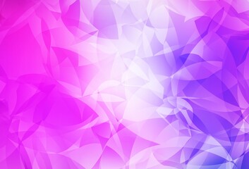 Fototapeta premium Light Purple, Pink vector gradient triangles pattern.