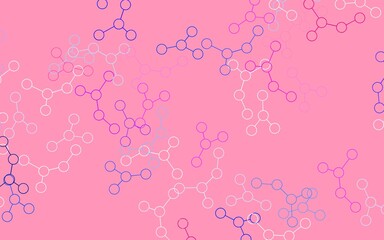 Light Red vector backdrop with artificial intelligence data.