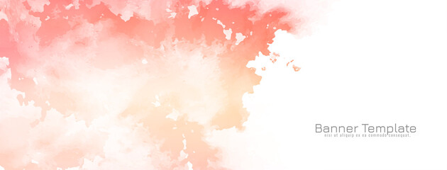 Abstract soft watercolor design banner