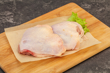 Raw chicken hip for cooking