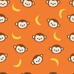 Obraz premium Seamless pattern animals vector with cute pastel color background. for fabric print, textile, gift wrapping paper