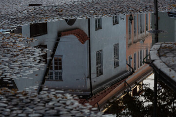 old Tallinn reflections in the water