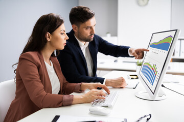 Financial Advisor And Business Analyst Working