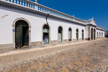 Fototapeta premium facade of old market in tavira, Portugal