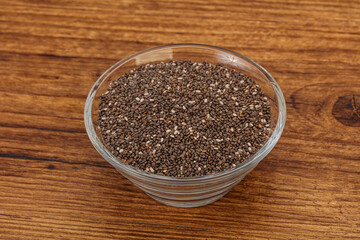 Seasoning chia seeds in the bowl