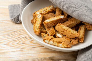 Biscotti Di Prato, Cantuccini or Cantucci Shortbread with Almond