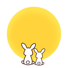 お月見とウサギのフレーム