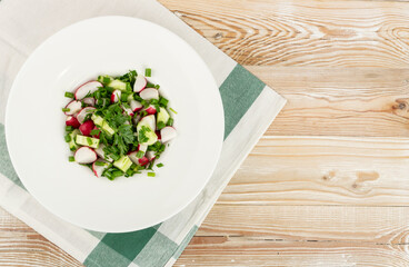 Spring Radish Salad with Cucumber or Simple Rustic Salat