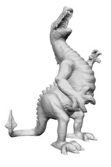Polygonal angry dinosaur. Dinosaur Isolated On White Background. 3D. Vector illustration