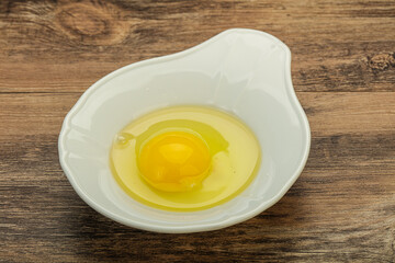 Raw Chicken egg in the bowl