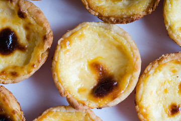 crispy fresh homemade egg tart 