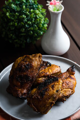 delicious homemade chicken inasal or lechon manok. favorite dish of Filipinos