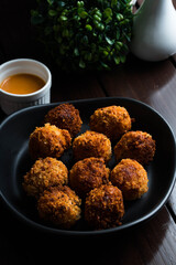 Korokke or Japanese potato croquettes  are made from mashed potato mixed with ground beef and carrots then deep fried