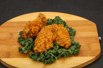 Hot fried crispy chicken wings