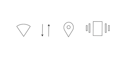 Thin line web icon set.