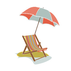 Sommer, Sonne, Sonnenschirm mit Stuhl
