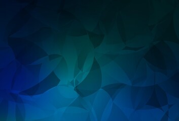 Obraz premium Dark Blue, Green vector triangle mosaic background.
