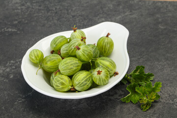 Fresh ripe green sweet gooseberry