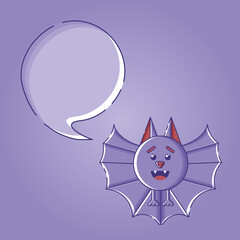 Bat with a speach bubble.
