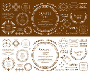 ビンテージフレーム　デザインテンプレート　コピースペース　ラグジュアリー　ウエディング