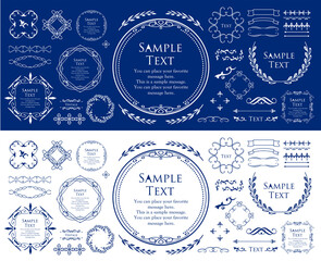 ビンテージフレーム　デザインテンプレート　コピースペース　ラグジュアリー　ウエディング