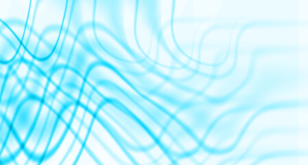 Blue abstract background, silky waves and lines, vector illustration.