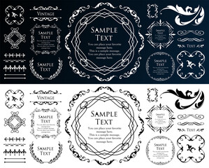 ビンテージフレーム　デザインテンプレート　コピースペース　ラグジュアリー　ウエディング