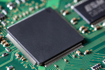 Macro photography of semiconductor chips
