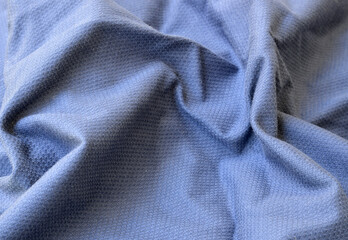 close-up blue fabric texture background