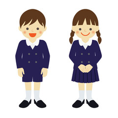 制服の子供 / vector eps