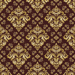 Orient classic pattern. Seamless abstract background with vintage golden elements. Orient background. Ornament for wallpaper and packaging