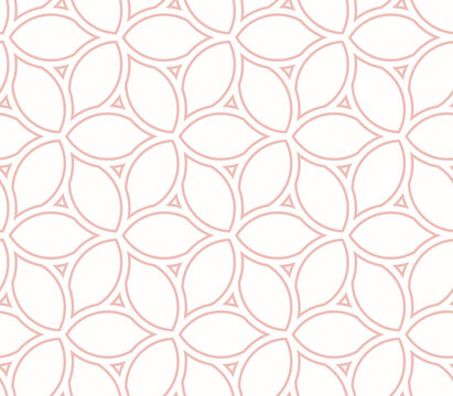 Seamless ornament. Modern light pink background. Geometric modern pattern