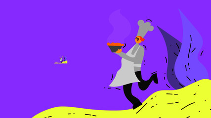 Purple Chef Stylised