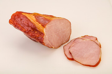 Smoked pork lion with spices