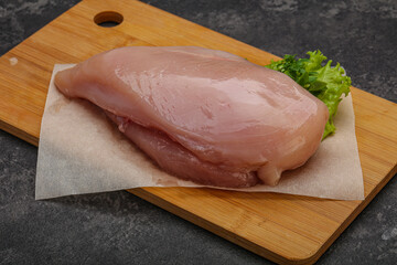 Raw chicken breast for cooking