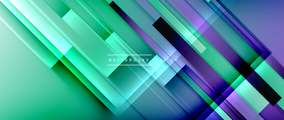 Dynamic lines on fluid color gradient. Trendy geometric abstract background for your text, logo or graphics