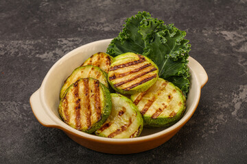 Vegan cuisine Grilled zucchini slices