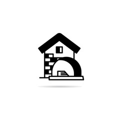 house and helmet icon vector illustration