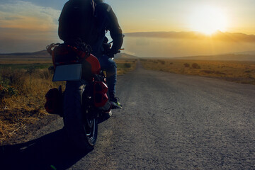 travel by motorcycle .beautiful scenery