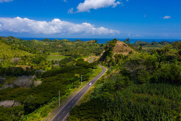 The beauty of the hills around the beach