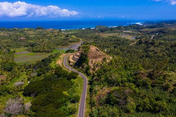 The beauty of the hills around the beach