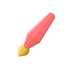 pink brush icon vector illustration