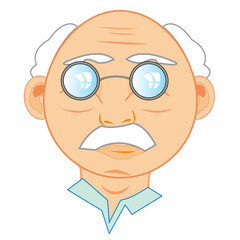 Vector illustration of the person elderly men
