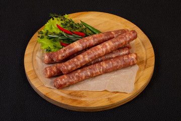 Pork sausages for grill