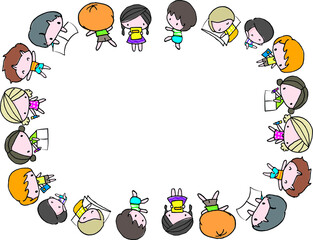 Fototapeta premium vector cartoon kids border background