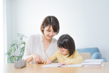 アジア人　子供　勉強　ポートレート