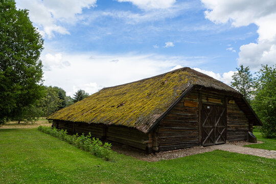 Old wooden traditional house in lithuania